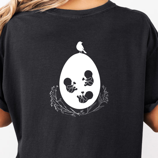 Mama Egg Triplets Womens T-shirt (heavy weight)