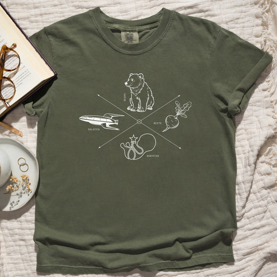 Bears, Beets, Babystar, Galatica Womens T-shirt (heavy weight)
