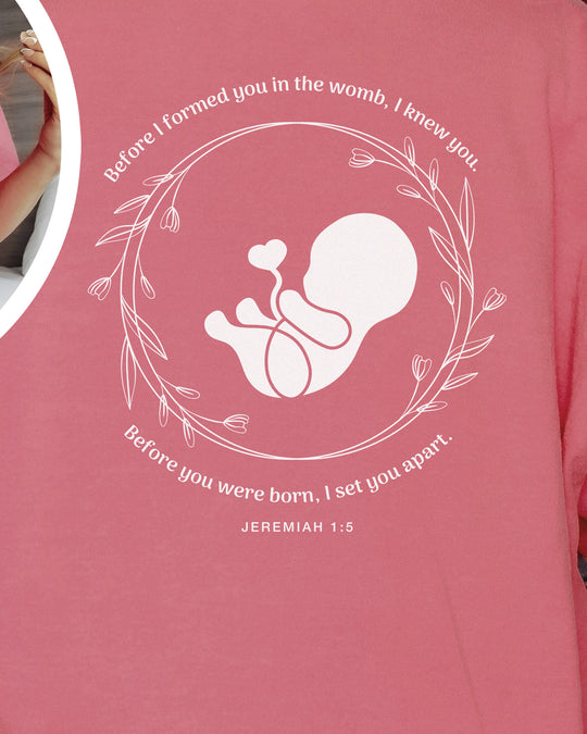 Jeremiah 1:5 Womens T-shirt (heavy weight)