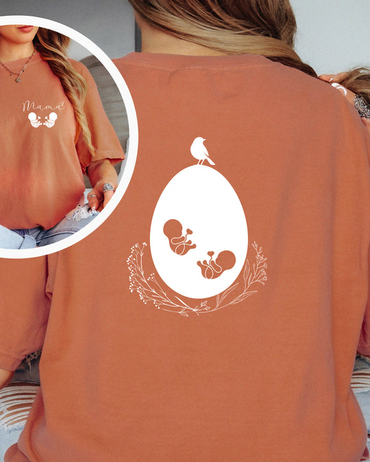 Mama Egg Twins Womens T-shirt (heavy weight)