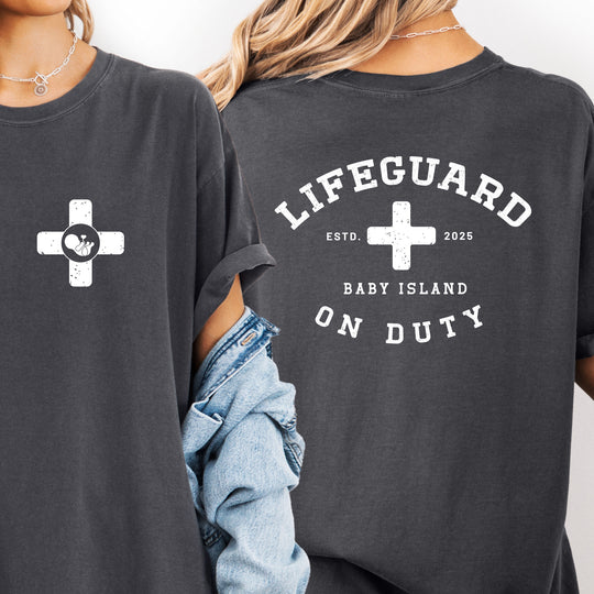 Lifeguard On Duty Womens T-shirt (heavy weight)
