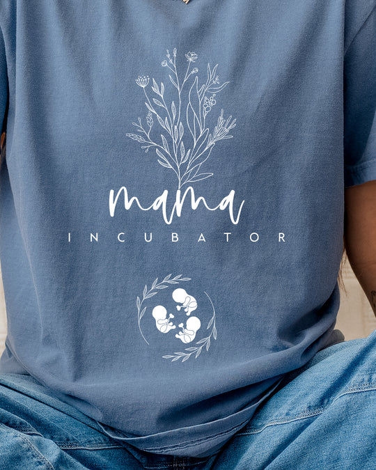 Mama Incubator Triplets Womens T-shirt (heavy weight)