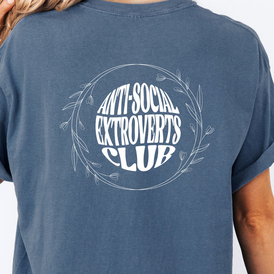 Anti-Social Extroverts Club Womens T-Shirt (heavy weight)