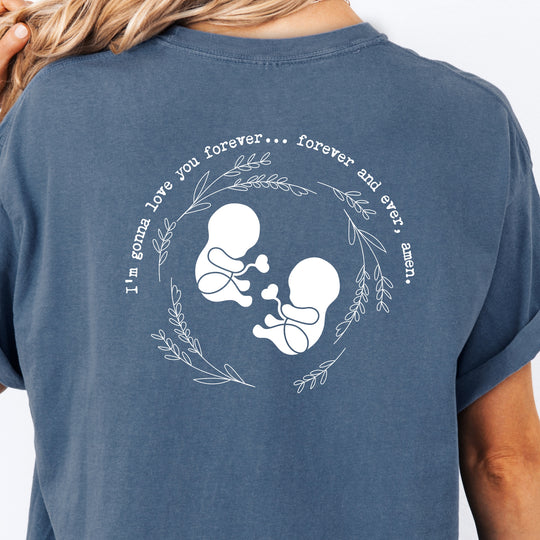 I'm Gonna Love You… Forever and Ever, Amen. Twins Womens T-shirt (heavy weight)
