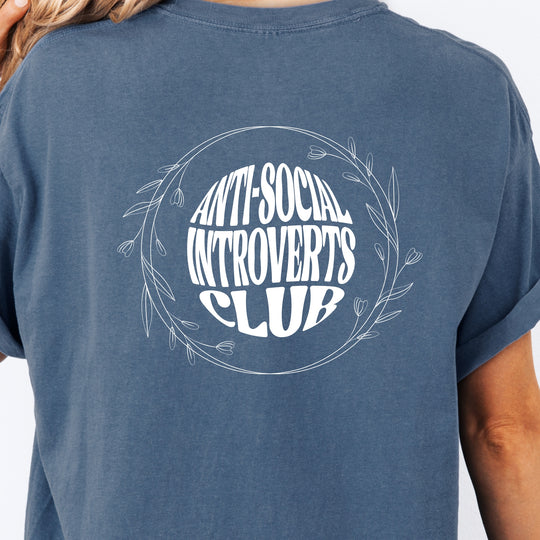 Anti-Social Introverts Club Womens T-Shirt (heavy weight)