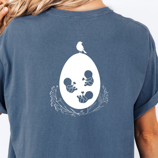 Mama Egg Triplets Womens T-shirt (heavy weight)