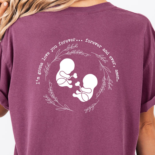 I'm Gonna Love You… Forever and Ever, Amen. Twins Womens T-shirt (heavy weight)
