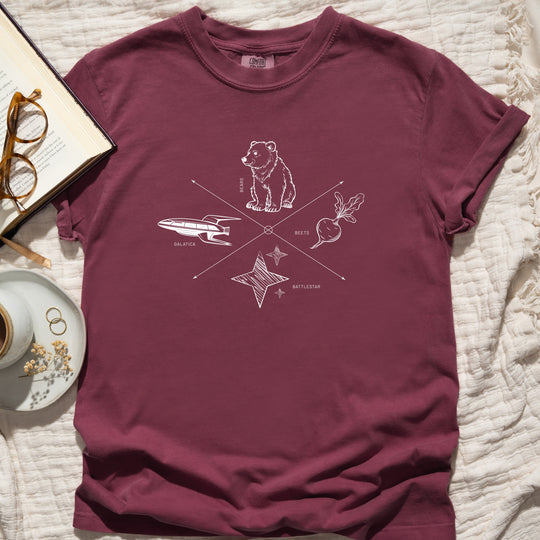 Bears, Beets, Battlestar, Galatica Womens T-shirt  (heavy weight)