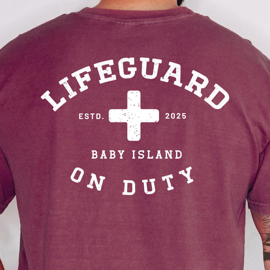 Lifeguard On Duty Mens T-shirt (heavy weight)