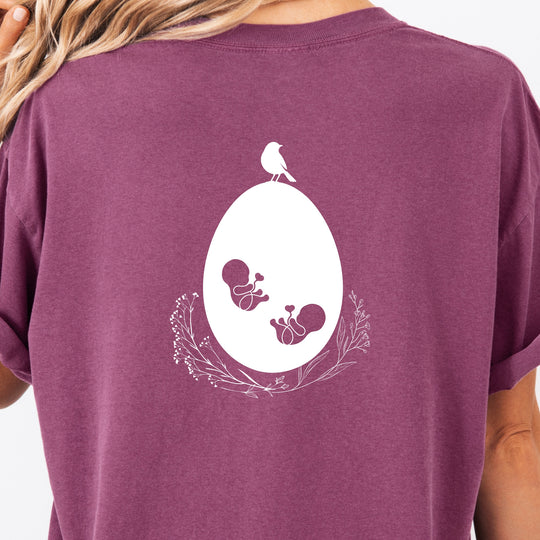 Mama Egg Twins Womens T-shirt (heavy weight)