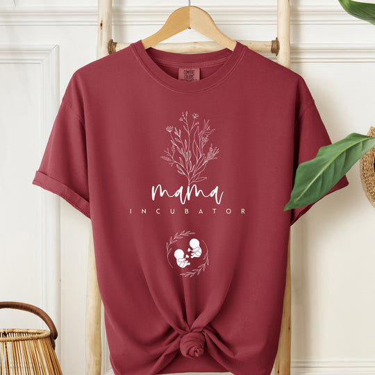 Mama Incubator Twins Womens T-shirt (heavy weight)