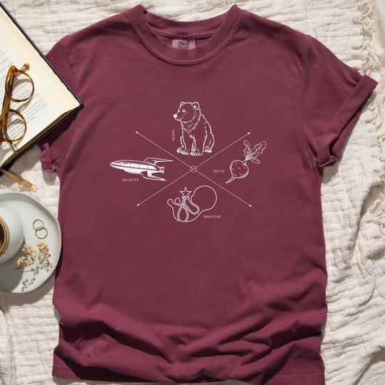 Bears, Beets, Babystar, Galatica Womens T-shirt (heavy weight)