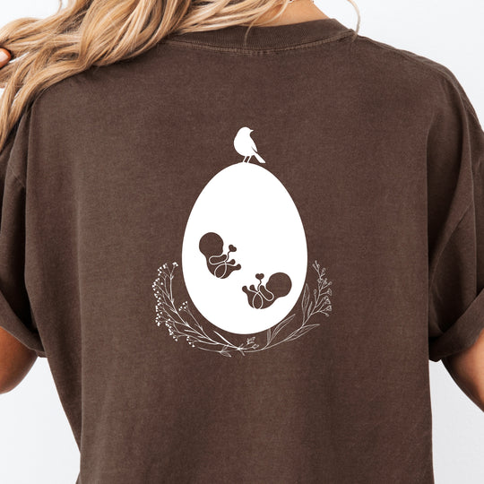 Mama Egg Twins Womens T-shirt (heavy weight)