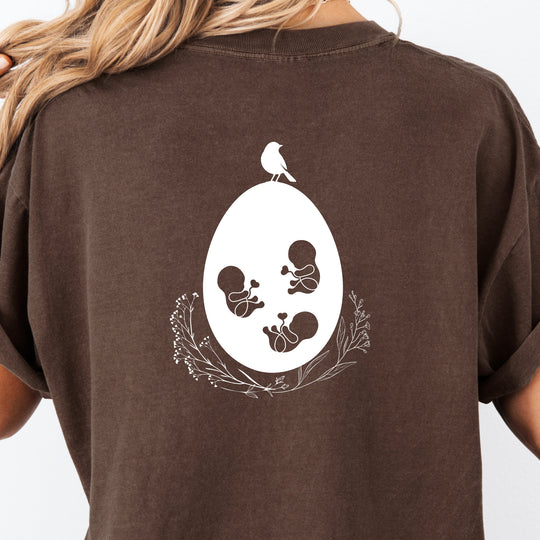 Mama Egg Triplets Womens T-shirt (heavy weight)