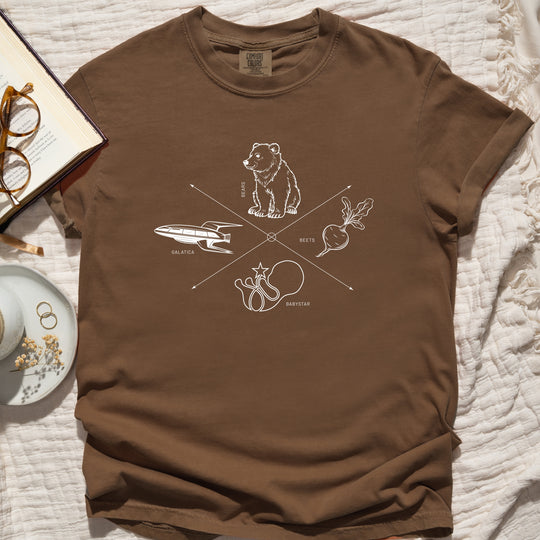 Bears, Beets, Babystar, Galatica Womens T-shirt (heavy weight)