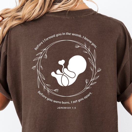 Jeremiah 1:5 Womens T-shirt (heavy weight)