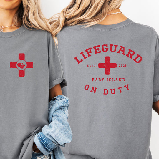 Lifeguard On Duty Womens T-shirt (heavy weight)