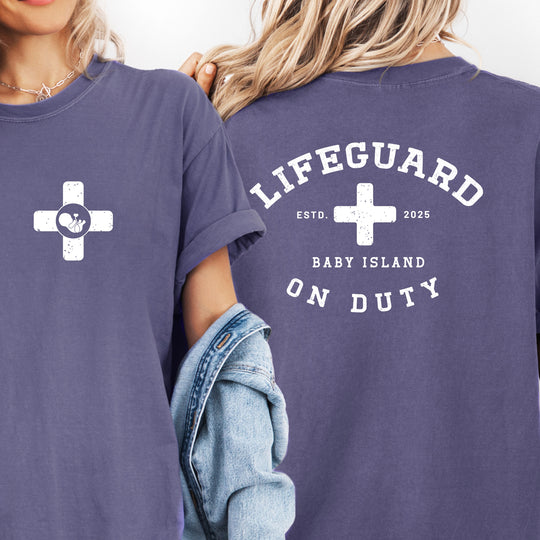 Lifeguard On Duty Womens T-shirt (heavy weight)