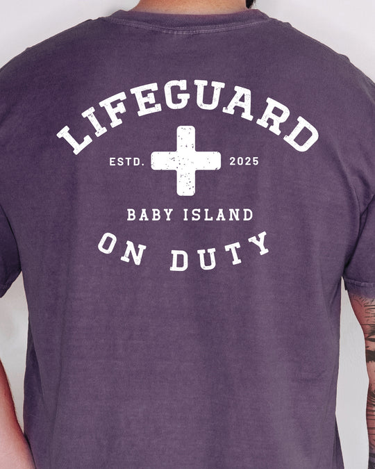 Lifeguard On Duty Mens T-shirt (heavy weight)