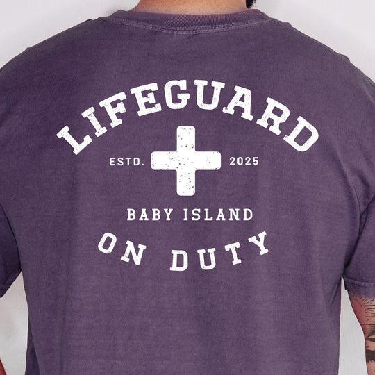 Lifeguard On Duty Mens T-shirt (heavy weight)