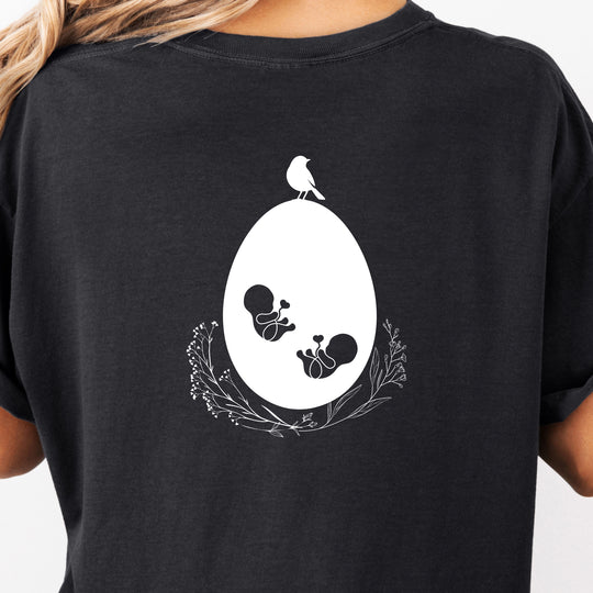 Mama Egg Twins Womens T-shirt (heavy weight)