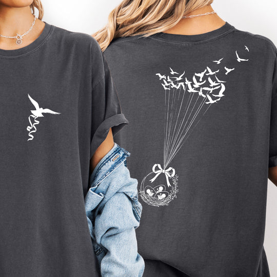 Bird Basket. Triplets Womens T-shirt (heavy weight)