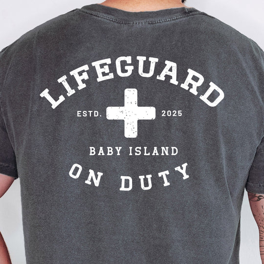 Lifeguard On Duty Mens T-shirt (heavy weight)