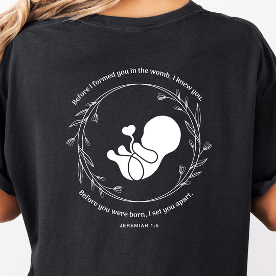 Jeremiah 1:5 Womens T-shirt (heavy weight)