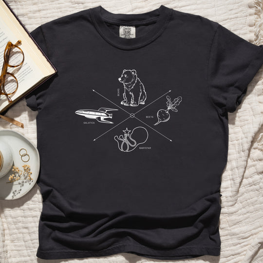 Bears, Beets, Babystar, Galatica Womens T-shirt (heavy weight)