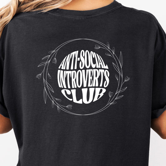 Anti-Social Introverts Club Womens T-Shirt (heavy weight)
