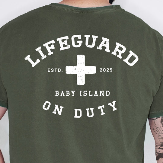 Lifeguard On Duty Mens T-shirt (heavy weight)