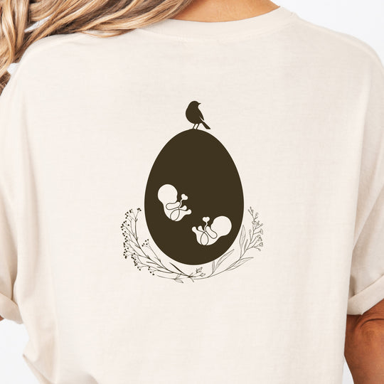 Mama Egg Twins Womens T-shirt (heavy weight)