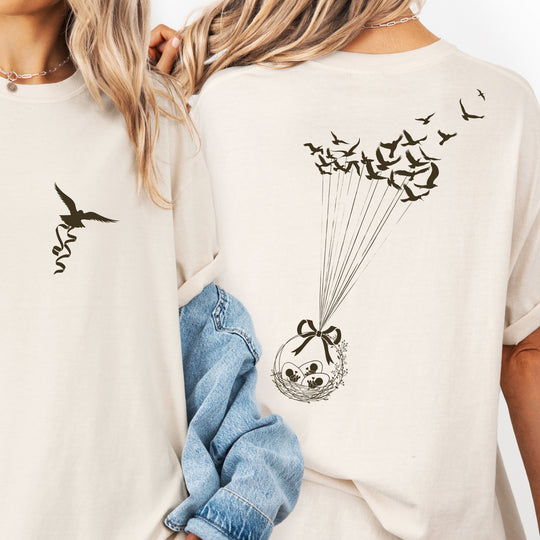 Bird Basket. Triplets Womens T-shirt (heavy weight)