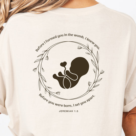 Jeremiah 1:5 Womens T-shirt (heavy weight)