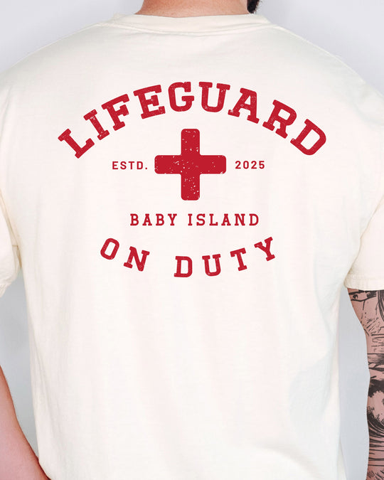 Lifeguard On Duty Mens T-shirt (heavy weight)