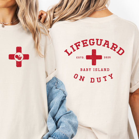 Lifeguard On Duty Womens T-shirt (heavy weight)
