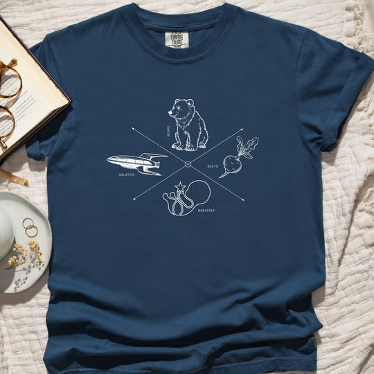 Bears, Beets, Babystar, Galatica Womens T-shirt (heavy weight)