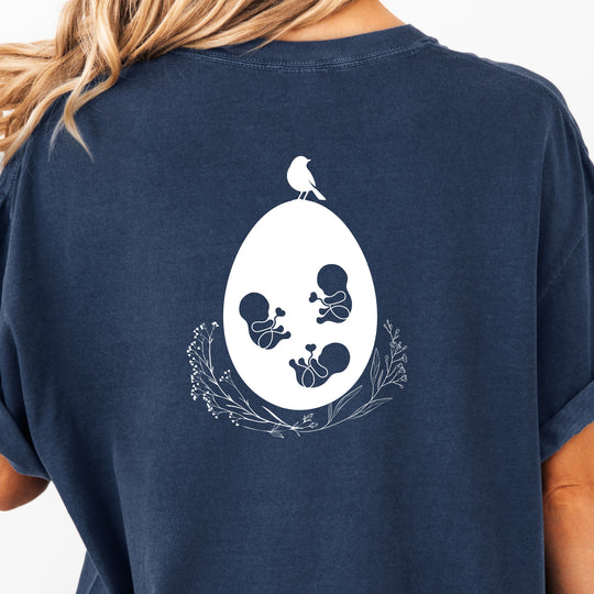Mama Egg Triplets Womens T-shirt (heavy weight)