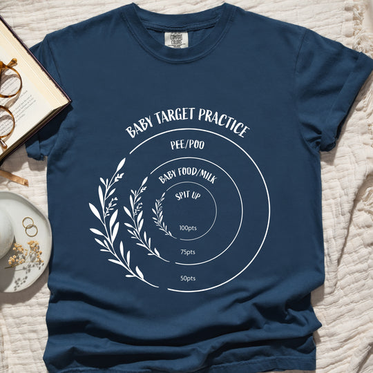 Baby Target Practice Womens T-shirt (heavy weight)