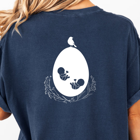 Mama Egg Twins Womens T-shirt (heavy weight)