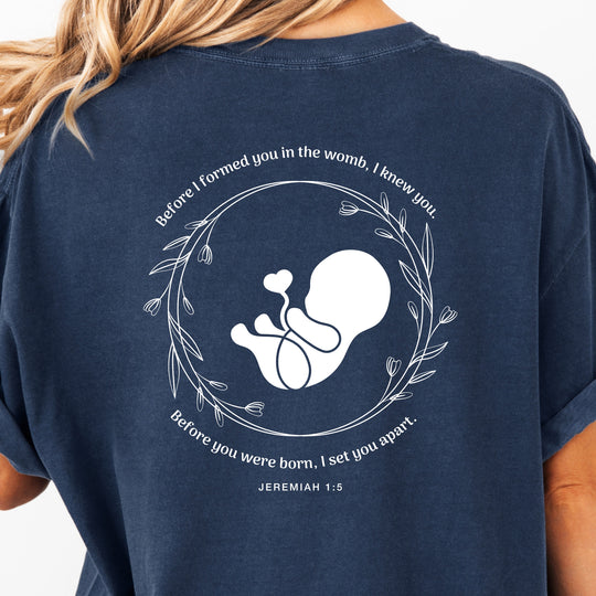 Jeremiah 1:5 Womens T-shirt (heavy weight)