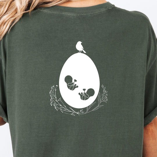 Mama Egg Twins Womens T-shirt (heavy weight)