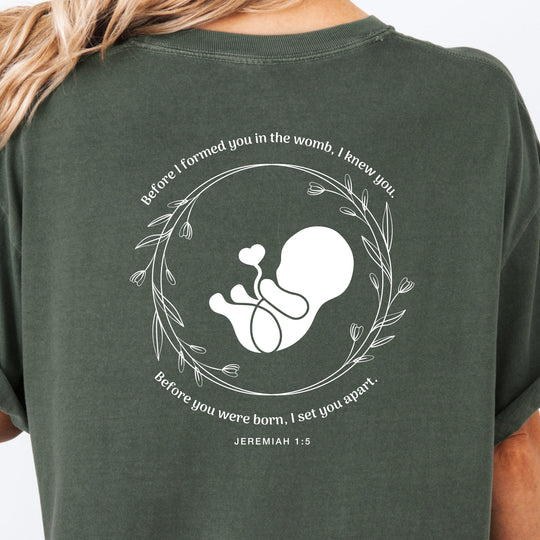 Jeremiah 1:5 Womens T-shirt (heavy weight)