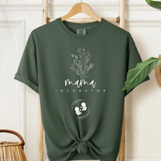 Mama Incubator Twins Womens T-shirt (heavy weight)
