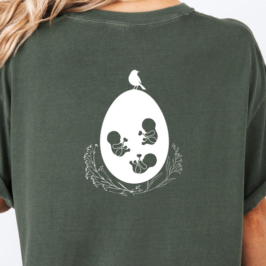 Mama Egg Triplets Womens T-shirt (heavy weight)