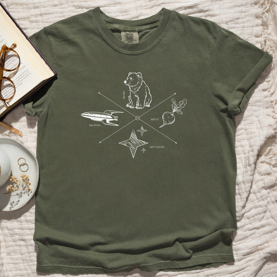 Bears, Beets, Battlestar, Galatica Womens T-shirt  (heavy weight)