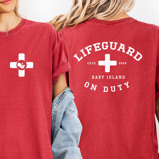 Lifeguard On Duty Womens T-shirt (heavy weight)