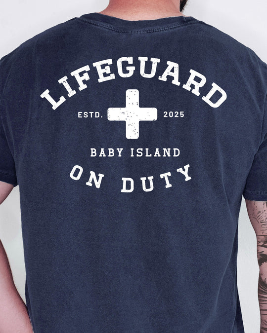 Lifeguard On Duty Mens T-shirt (heavy weight)