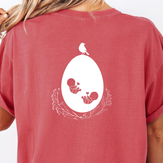 Mama Egg Twins Womens T-shirt (heavy weight)