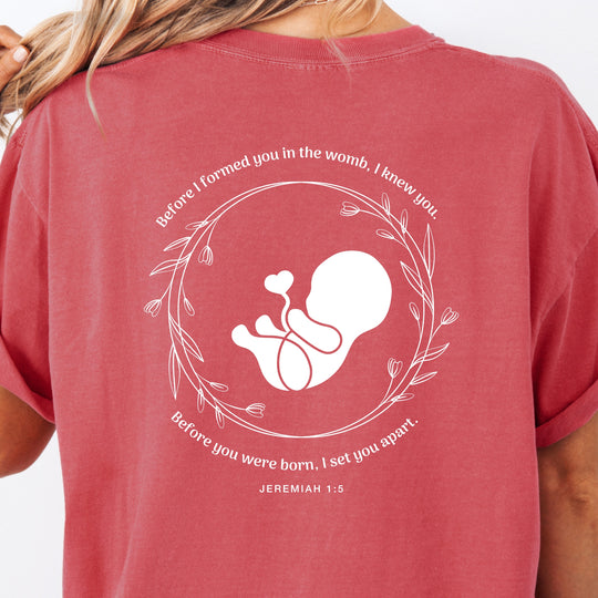 Jeremiah 1:5 Womens T-shirt (heavy weight)